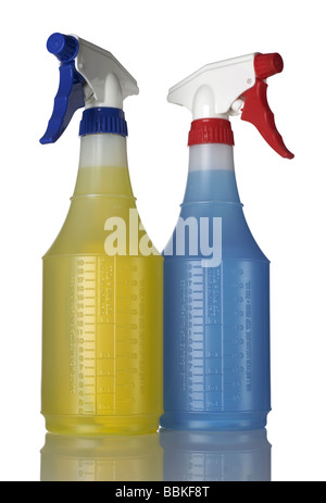 2 two Spray Bottles Stock Photo