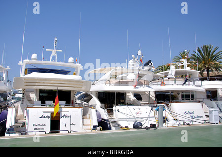 Marina view, Puerto Portals, Portal Nous / Bendinat, Mallorca, Balearic Islands, Spain Stock Photo