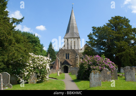 Shere Surrey, a pretty typical English village St James Church HOMER SYKES Stock Photo