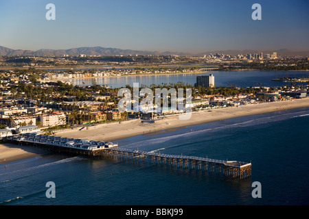 Crystal Pier at Pacific Beach and Mission Bay San Diego California Stock Photo