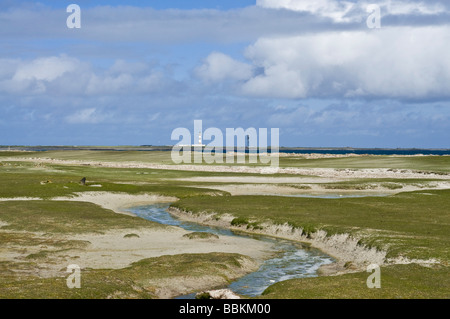 dh Linklet Bay NORTH RONALDSAY ORKNEY Sandy links golf course Stock Photo