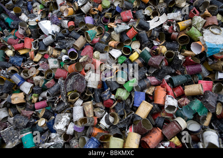 Recycling of bottle caps All municipalities in The Netherlands are required to provide known collection points for recyclable and or hazardous materials All types of separated trash can be accepted here for free or a small sum depending on type of material green stuff and concrete bricks is usually free Some stores perform collection of chemicals paint batteries Dutch household waste recycling averages to 60 2006 Stock Photo