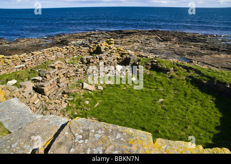 dh Burrian Point NORTH RONALDSAY ORKNEY Burrian Broch iron age tower Strom Ness