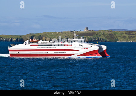 dh Pentland ferries SHIPPING ORKNEY Catamaran MV Pentalina in Hoxa Sound off Stanger Head Flotta Stock Photo