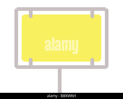 Blank yellow traffic sign isolated on white background Stock Photo