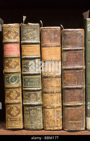 old books on the shelf Stock Photo