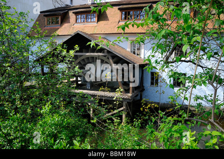 Museum of Modern Art and Watermill on Kampa Island in Prague capital of the Czech Republic Stock Photo