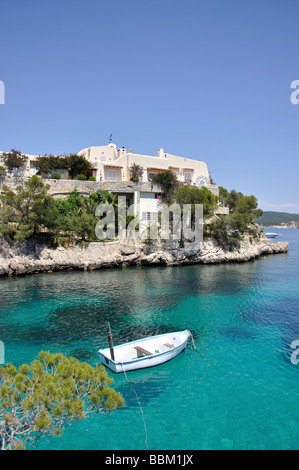 Entrance to cove, Cala Fornells, Andratx Municipality, Mallorca, Balearic Islands, Spain Stock Photo