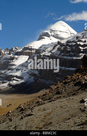 Mount Kailash, Tibetan: Kang Rinpoche, West Valley, Province of Ngari, West Tibet, Tibet Stock Photo