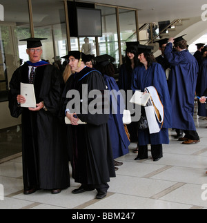Academics and graduates seen during a graduation ceremony at the Lincoln center new York USA Stock Photo