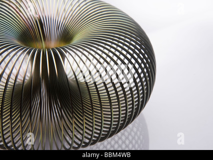 Close up studio shot of a childs Slinky Spring Toy Stock Photo