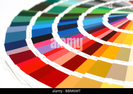 open RAL sample colors catalogue Stock Photo