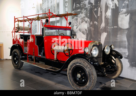 Audi fire engine, mobile museum, Audi World, Audi, Ingolstadt, Bavaria, Germany, Europe Stock Photo