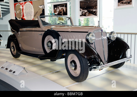 Audi cabriolet, mobile museum, museum Audi, Audi, Ingolstadt, Bavaria, Germany, Europe Stock Photo