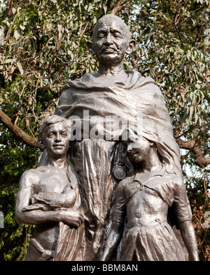 Bronze Statue Of Mahatma Gandhi Memorial Museum New Delhi India Asia Stock Photo
