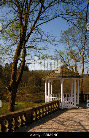 Pavilion in the palace garden, Berleburg Castle, Bad Berleburg, district of Siegen-Wittgenstein, Rothaarsteig, North Rhine-West Stock Photo