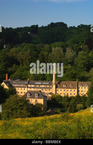 Dunkirk Mill, once a victorian wool mill and now converted to housing in the Stroud Valleys, Nailsworth Stock Photo