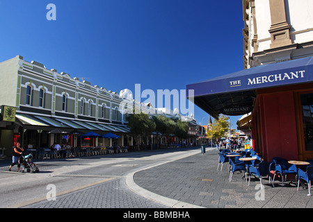 Fremantle South Terrace also called the 'Cappuccino Strip'. Perth, Western Australia Stock Photo