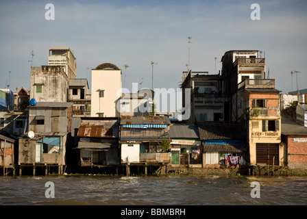 Riverside homes in Vietnam Stock Photo