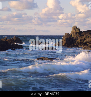 Seascape, Normandy, France - at dusk / evening. Stock Photo