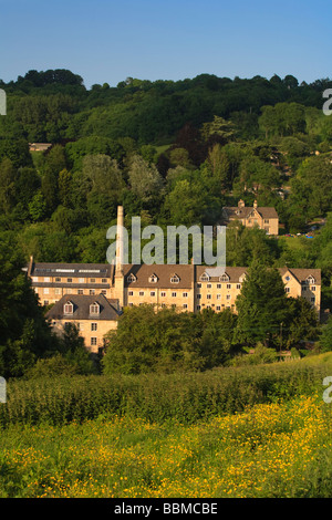 Dunkirk Mill, once a victorian wool mill and now converted to housing in the Stroud Valleys, Nailsworth Stock Photo