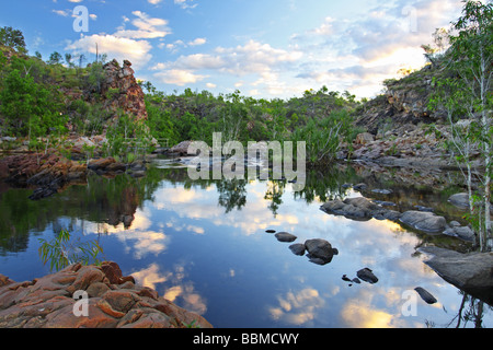 Clouds reflection in a pond. Nitmiluk National Park, Northern Territory, Australia