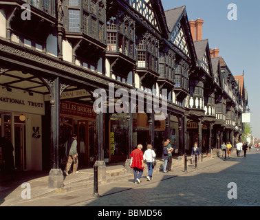 Picturesque old half timbered buildings, Northgate Street, Chester, Cheshire, England, UK.