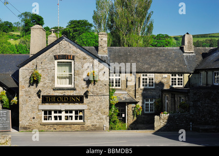 The Old Inn at Widdecombe in the moor Dartmoor national park devon England UK Stock Photo