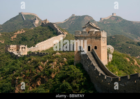 China, Great Wall. Simatai, a section of the Great Wall located in the north of Miyun County, 120 km northeast of Beijing. Stock Photo