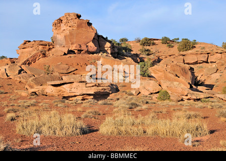 Rock formation at the western entrance to the Capitol Reef National Park in Torrey, Utah, USA Stock Photo