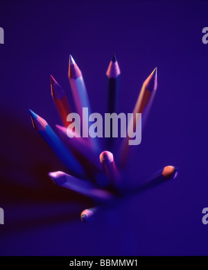 Close-up of colored pencils Stock Photo