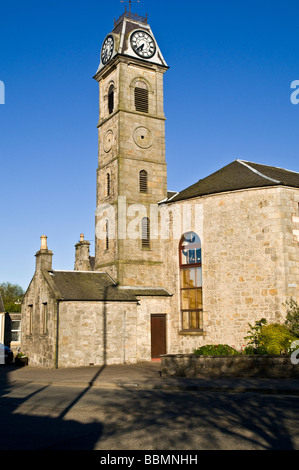 dh clackmannanshire bridge KINCARDINE FIFE Clock tower church