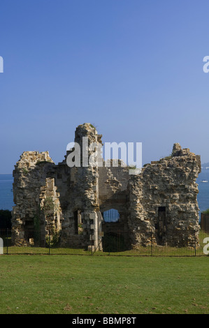 The ruins of Sandsfoot Castle overlooking Portland Harbour in Dorset, England. Stock Photo