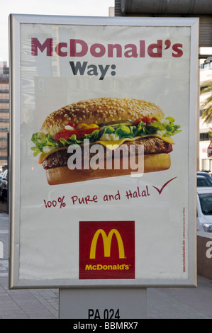 MCDonalds poster in Dubai Stock Photo