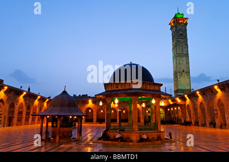 Umayyad mosque in the old town of Aleppo, Syria, Asia Stock Photo