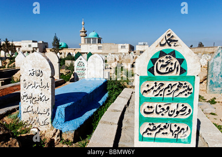 Mosque and cemetery in Aleppo, Syria, Asia Stock Photo