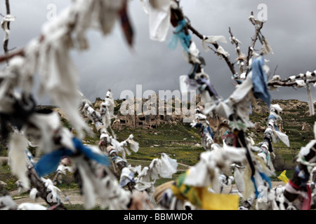 A snapshot of the so-called Wish Tree in the land of  Cappadocia, Turkey. Stock Photo