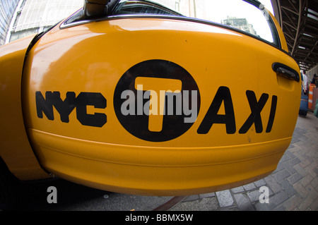 A New York City taxi seen in Times Square on Friday May 22 2009 Frances M Roberts Stock Photo