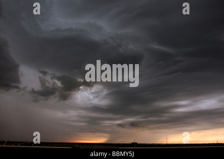 Strata at the edge of a roll cloud. Stock Photo