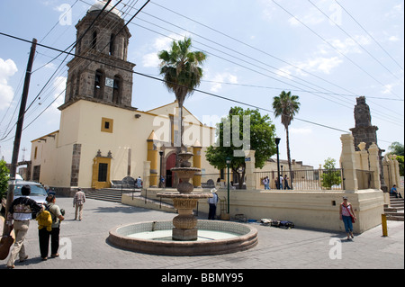 Cathedral in the centre of the arts town of Tonala, Jalsico, Mexico Stock Photo