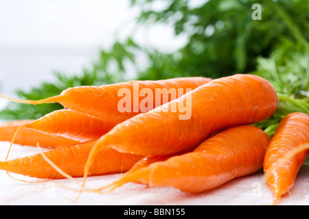 Bunch of fresh carrots, close up Stock Photo