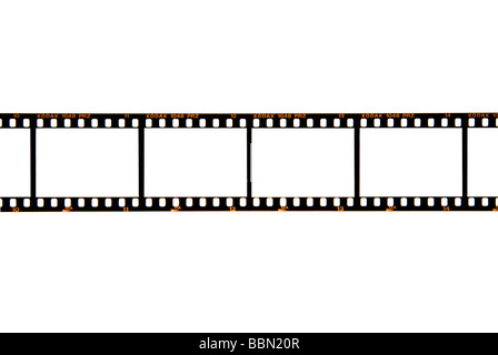 35mm film strip with empty frames Stock Photo