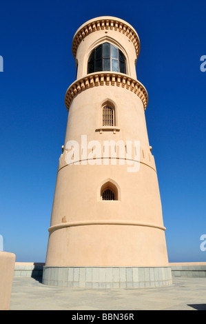 Modern lighthouse at Sur, Al Sharqiya Region, Sultanate of Oman, Arabia, Middle East Stock Photo