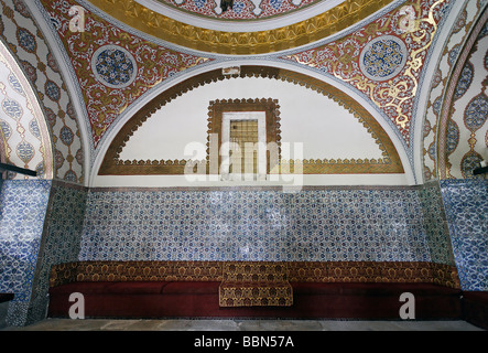 Elaborate wall decor, Diwan, Topkapi Palace, Sarayburnu, Istanbul, Turkey Stock Photo