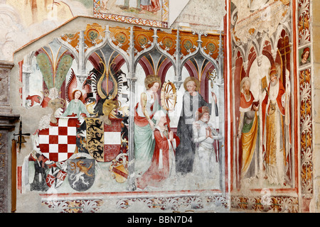 Frescoes in the collegiate church, St. Paul im Lavanttal monastery, Carinthia, Austria, Europe Stock Photo