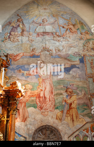 Frescoes in the collegiate church, St. Paul im Lavanttal monastery, Carinthia, Austria, Europe Stock Photo