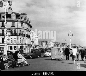 geography / travel, Great Britain, Brighton, street scenes, sea front, 1950s, Stock Photo