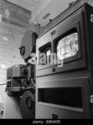 broadcast, television, technics, film machine with control receiver, Nordwestdeutscher Rundfunk (Northwest German Broadcasting, NWDR), circa 1952, Stock Photo
