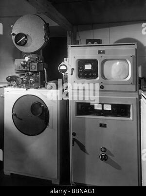 broadcast, television, technics, film machine and control receiver, Nordwestdeutscher Rundfunk (Northwest German Broadcasting, NWDR), circa 1952, Stock Photo