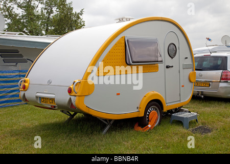 Mini lightweight German pod caravan TAB 400L Stratford UK Stock Photo